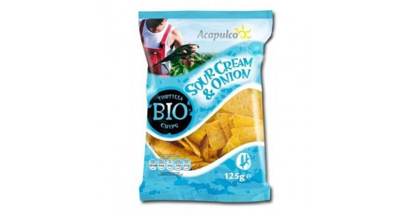 Acapulco bio tortilla chips hagymás-tejfölös 125 g