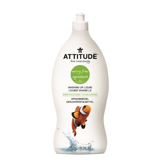 Attitude little ones hipoallergén mosogatószer zöldalma és bazsalikom 700 ml