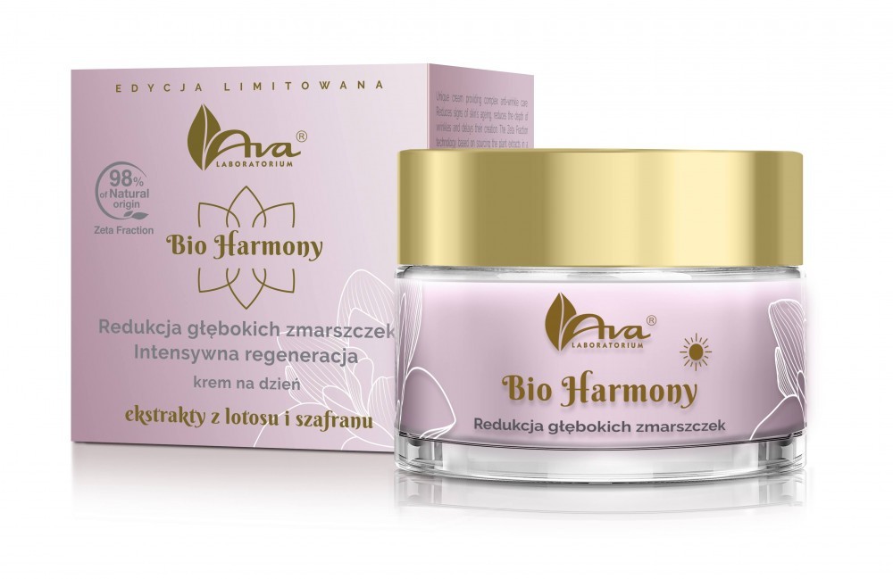 Ava bio harmony luxury intenzív ránctalanító és bőrkisimító anti-aging nappali arckrém sáfránnyal és lótusszal 50 ml