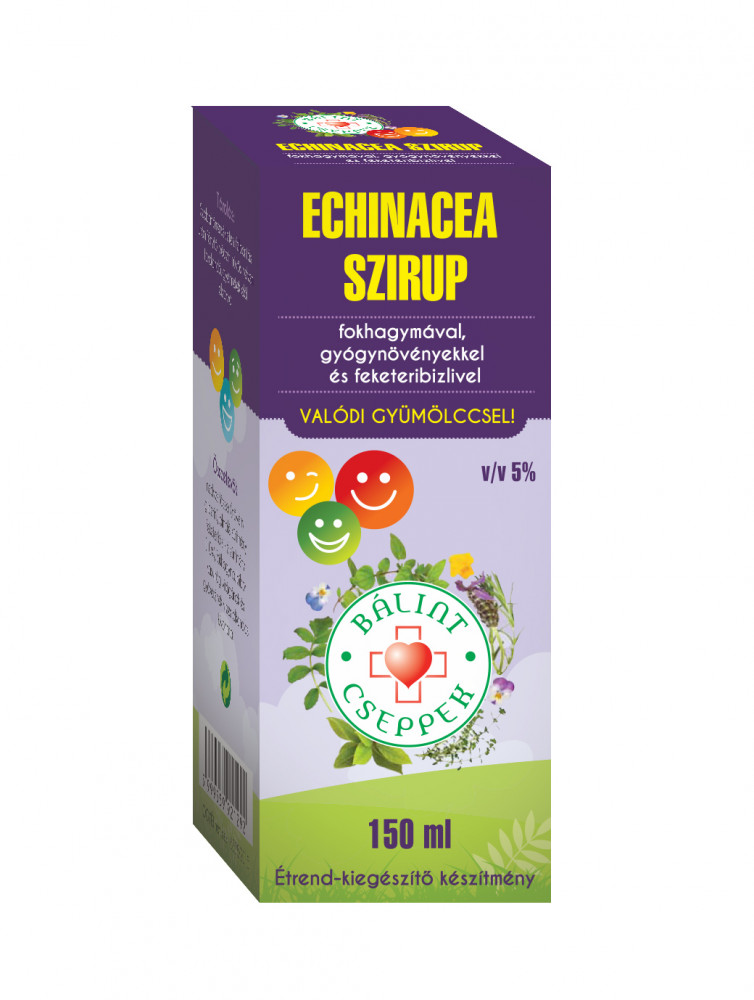 Bálint echinacea szirup fokhagymával gyógynövényekkel f. rib 150 ml