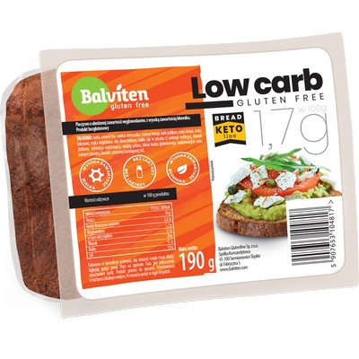 Balviten gluténmentes low carb szénhidrátcsökkentett kenyér 190 g