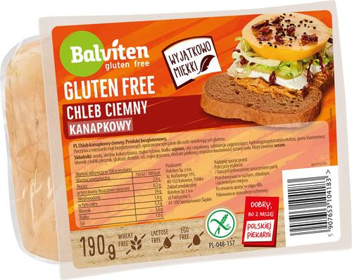 Balviten gluténmentes szeletelt barna kenyér 190 g