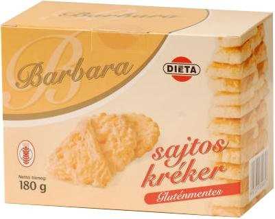 Barbara gluténmentes kréker sajtos 180 g