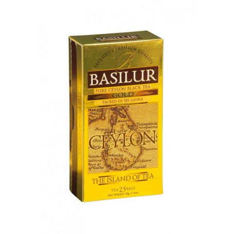 Basilur the island of tea gold fekete tea 25 filter 50 g