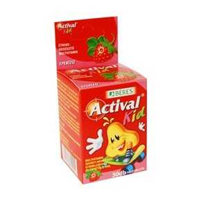 Béres Actival Kid Rágótabletta Eper 30 db