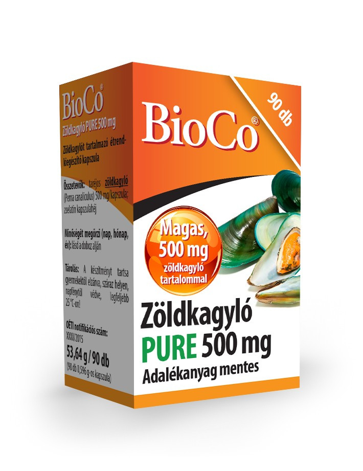 Bioco zöldkagyló pure 500 mg kapszula 90 db
