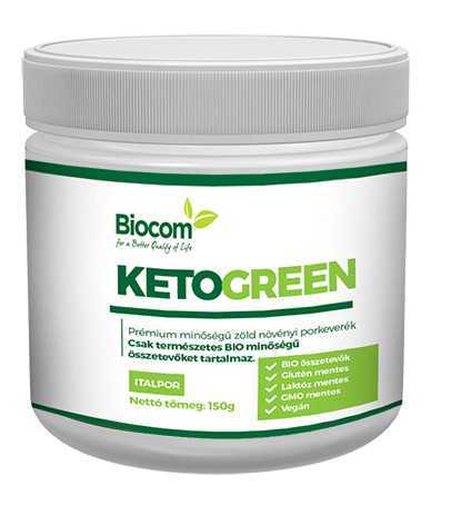 Biocom KetoGreen növényi por tégelyes 120 gr