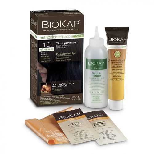 Biokap Nutricolor Rapid Tartós hajfesték Nr 1.0 Natural Black 135ml