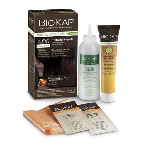 Biokap Nutricolor Rapid Tartós hajfesték Nr 4.05 Chocolate Chestnut 135ml