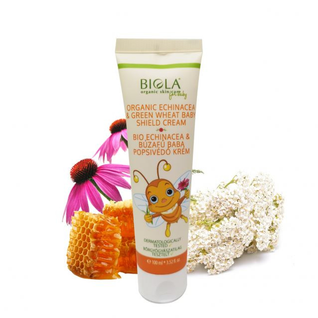 Biola bio echinacea&búzafű baba popsivédő krém 100 ml