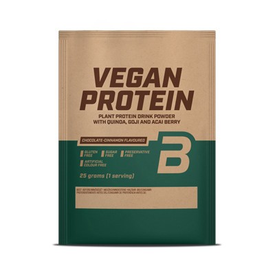 Biotech vegan protein banán ízű fehérje italpor 25 g