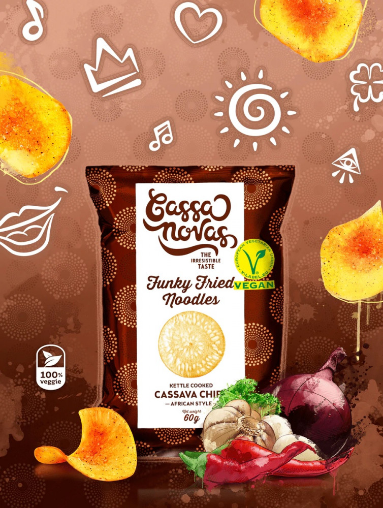 Cassanovas tápióka zöldség chips ropogós sült tészta ízesítésű 60 g