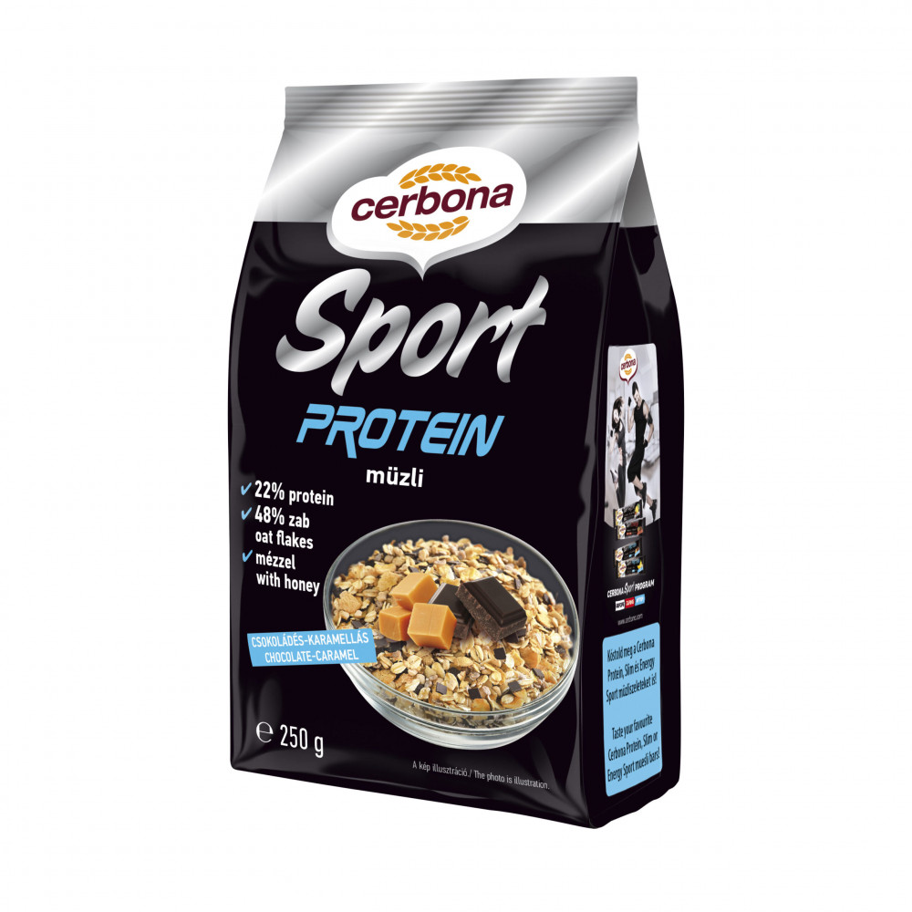 Cerbona sport protein csokis-karamellás müzli 250 g