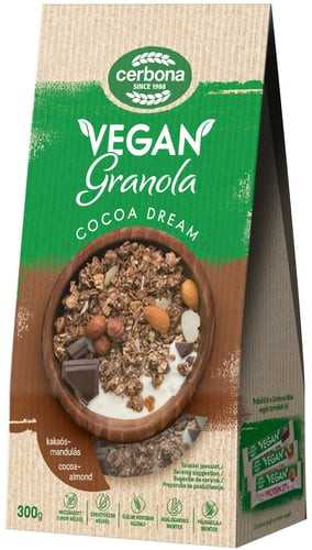 Cerbona vegán granola müzli kakaós-mandulás 300 g