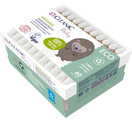 Cleanic baby eco organic biológiailag lebomló fültisztító 60 db