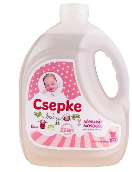 Csepke Baby bőrbarát mosógél babapúder illattal 3m+ 4000 ml