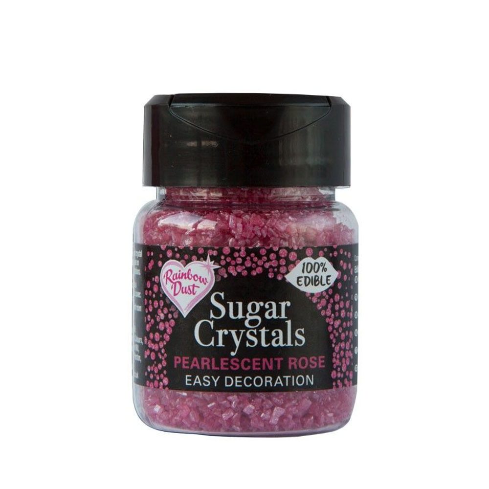 Csillógó cukorkristályok - gyöngyház rózsaszín - 50 g - Rainbow Dust