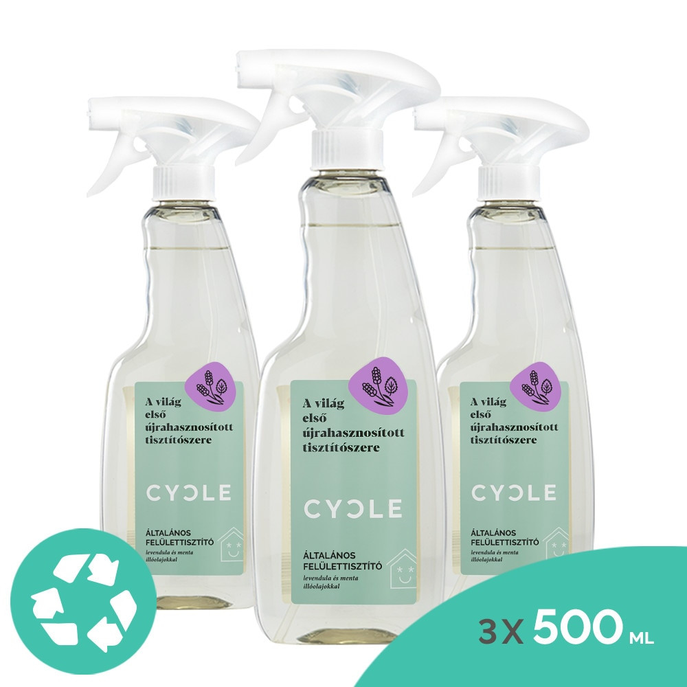 Cycle általános felülettisztító szórófejes levendula és menta 500 ml