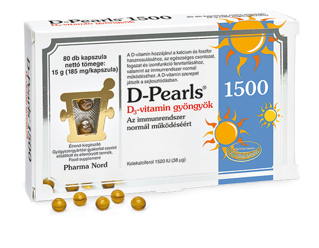 D-Pearls D3-Vitamin Kapszula 1500 80 db