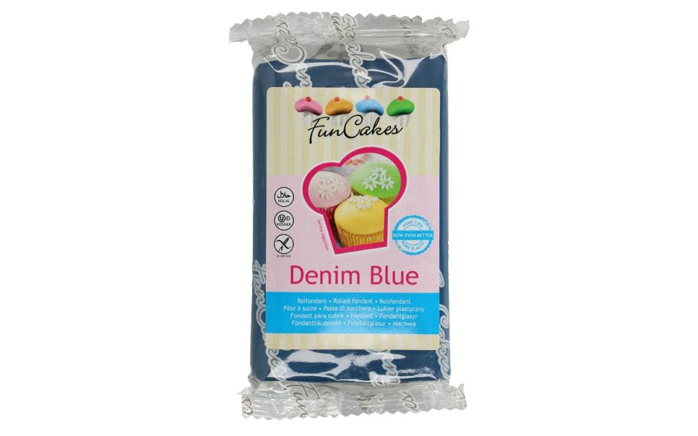 Denim kék hengerelt fondant 250 g (blue) - FunCakes