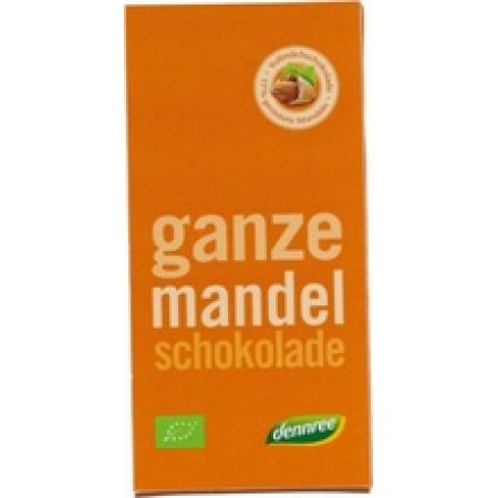 Dennree bio tejcsokoládé egész mandulával 100 g
