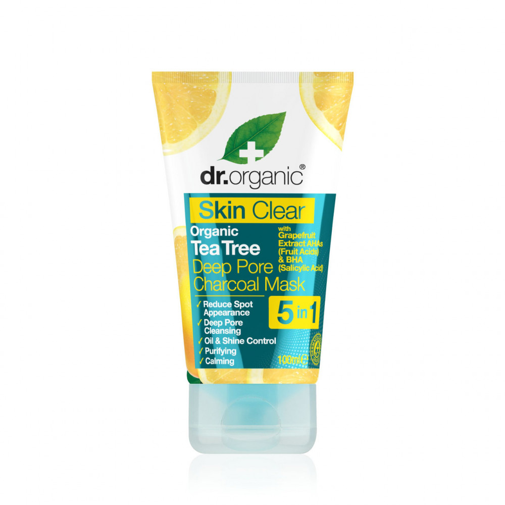 Dr.organic skin clear mélytisztító arcmaszk természetes szén 100 ml