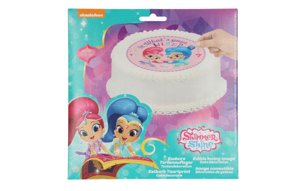 Ehető fondant papír Shimmer and Shine 16 cm - 1 db - Overig