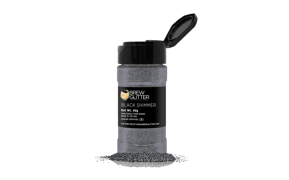 Ehető italos csillámpor - fekete - Black Shimmer Brew Glitter® - 45 g - Brew Glitter