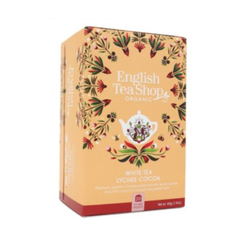 Ets bio 20 fehér tea licsivel és kakaóbabbal 20x2g 40g
