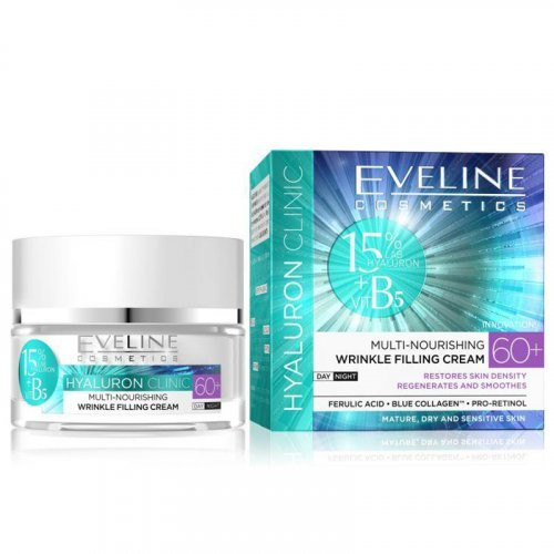 Eveline hyaluron clinic 60+ day&night tápláló arckrém 50 ml