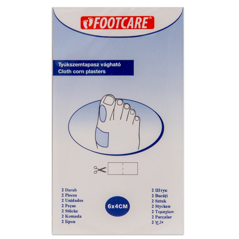 FOOTCARE TYÚKSZEMTAPASZ VÁGHATÓ 6X4CM 2DB