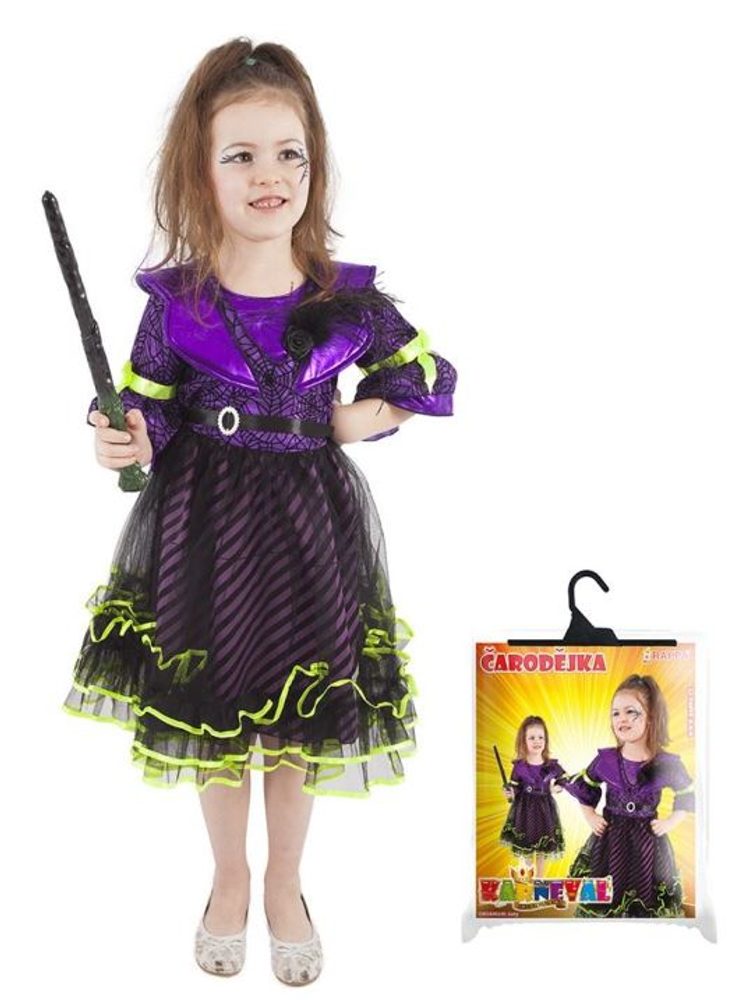 Farsangi boszorkány / Halloween jelmez lila méret. S - RAPPA