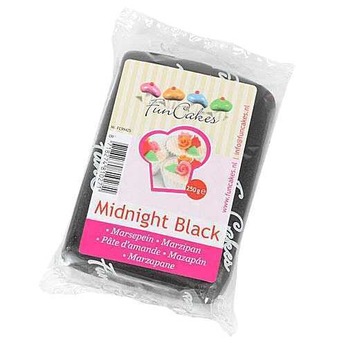 Fekete marcipán Midnight Black 250 g - FunCakes