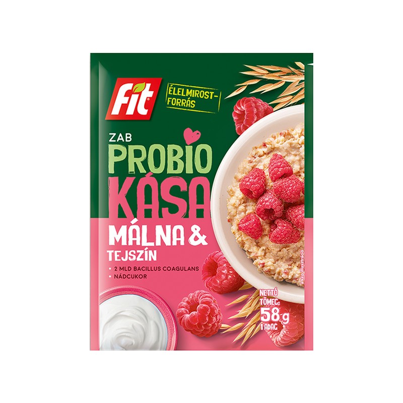 Fit probio zabkása málna és tejszín 58 g