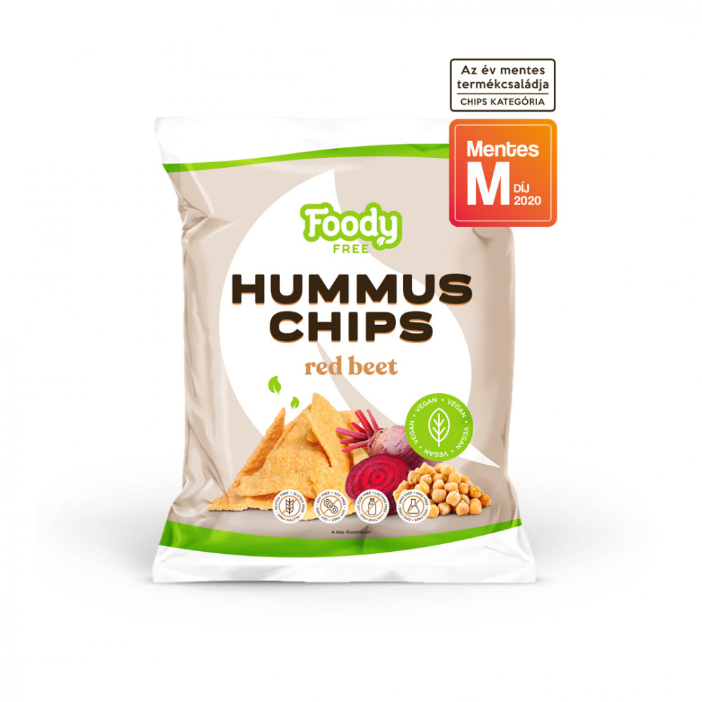 Foody Free gluténmentes hummus chips céklával 50 g