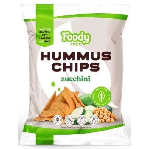 Foody Free gluténmentes hummus chips cukkinivel 50 g