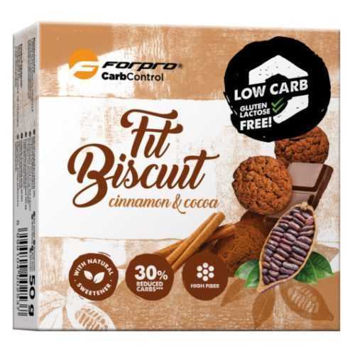 Forpro fit biscuit fahéjas-kakaós keksz édesítőszerrel 50 g