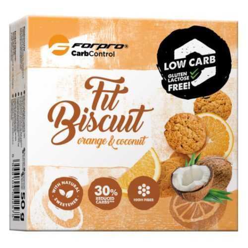 Forpro fit biscuit narancsos-kókuszos keksz édesítőszerrel 50 g