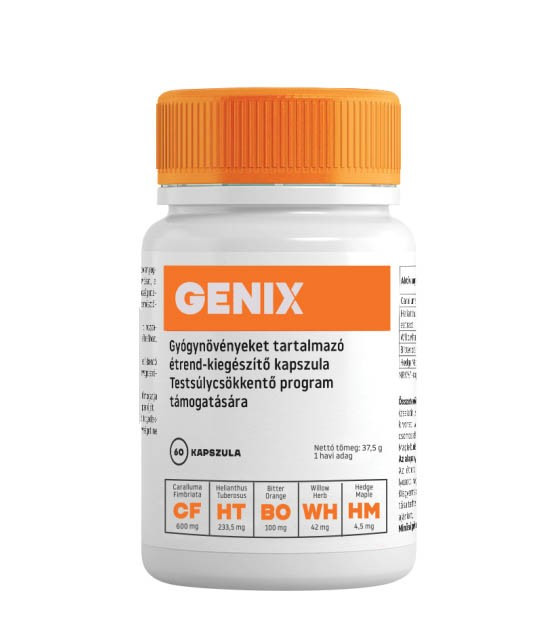 Genix gyógynövényt tartalmazó étrend-kiegészítő kapszula 60 db