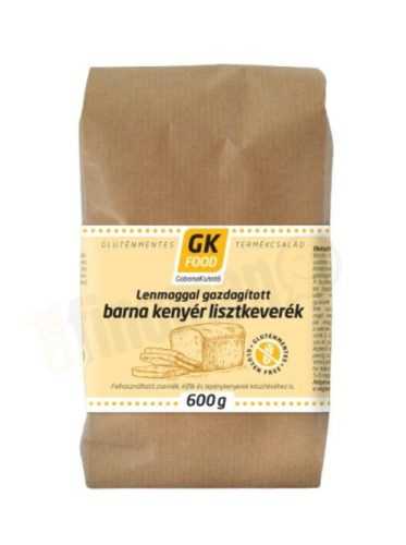 Gk Food lisztkeverék lenmaggal gazdagított barna kenyér 600 g