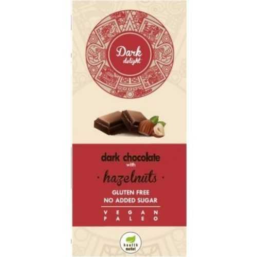 Health market paleo dark delight étcsokoládé egész mogyoróval édesítőszerekkel 80 g