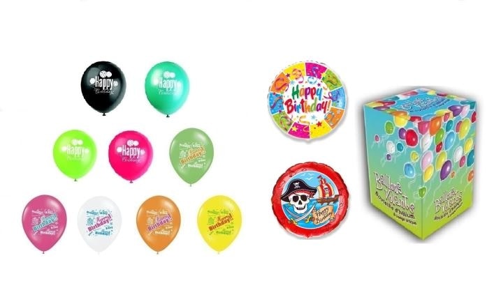 Hélium léggömb feltöltéséhez + születésnapi ballonok - 420 l - BALLONPUB