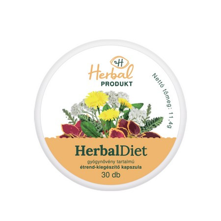Herbalprodukt herbaldiet gyógynövény tartalmú étrend-kiegészítő kapszula 30 db