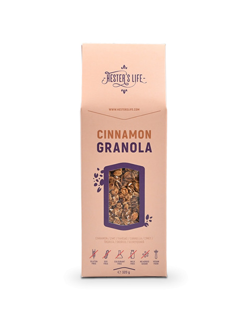 Hesters life cinnamon granola fahéjas granola 320 g