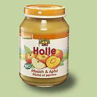 Holle bio bébiétel őszibarack-alma 190 g