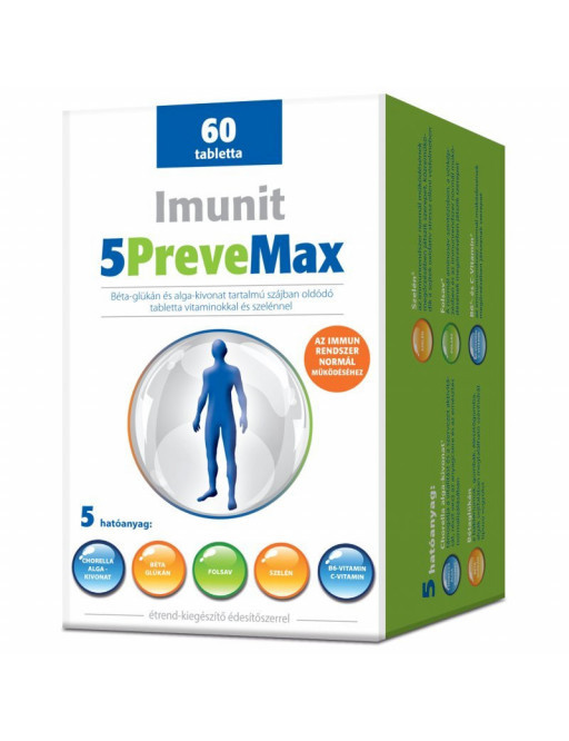 Imunit 5prevemax béta-glükán alga kivonat tabletta eper ízű 30 db
