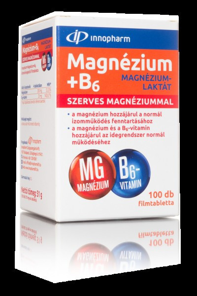 Innopharm Magnézium Laktát+B6 Filmtabl. 100 db
