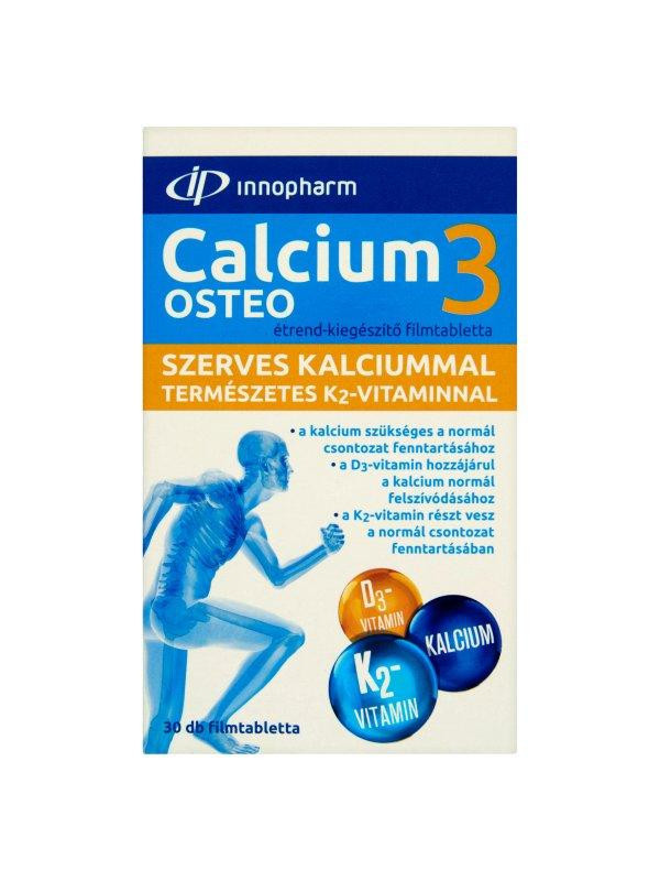 Innopharm szerves calcium3 osteo filmtabletta d3 és k2 vit. 30 db