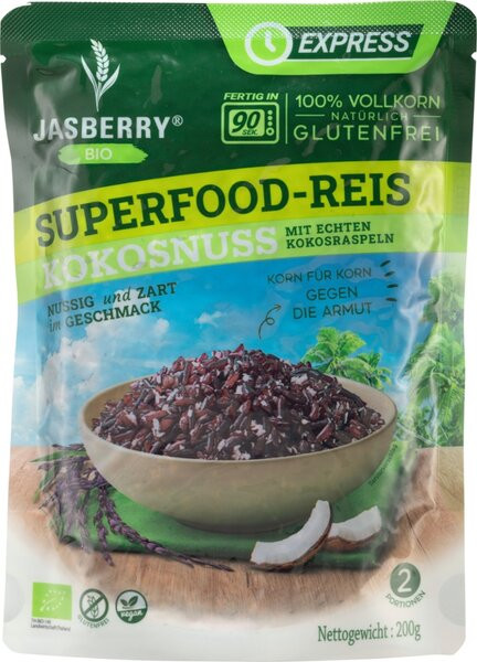 Jasberry BIO JASBERRY Express Superfood rizs - kókusz 200 g Új termék