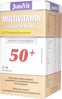 Jutavit multivitamin senior 50+ tabletta 45 db